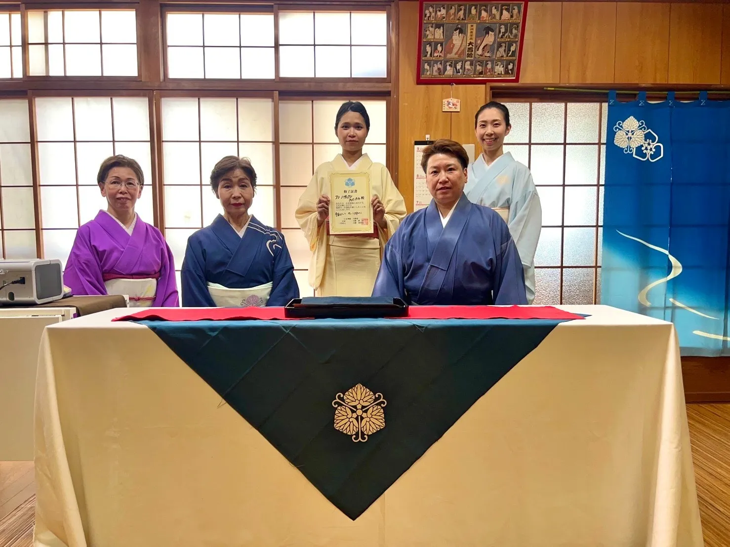 文化活動ビザのお弟子さん 修了試験